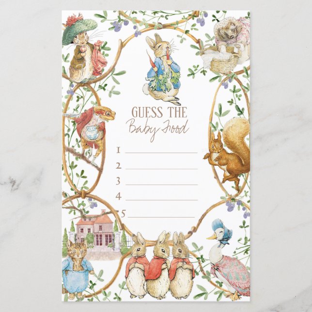 Classic Peter le lapin Guess the Baby Food Game (Devant)