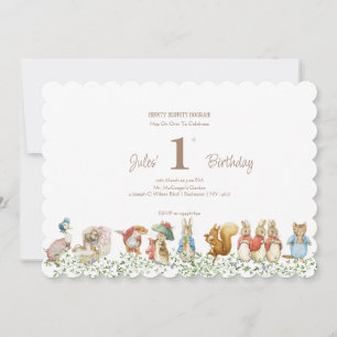 Classic Peter le lapin Invitation Anniversaire