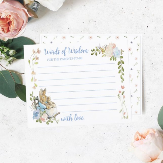 Classic Peter the Rabbit Twin Shower Advice Card (Créateur téléchargé)