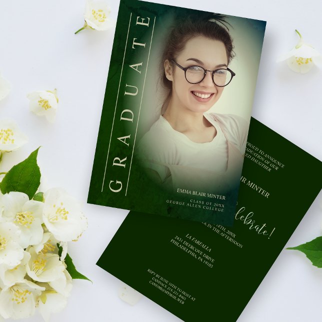 Classic Photo Green Shades Graduation Party (Créateur téléchargé)