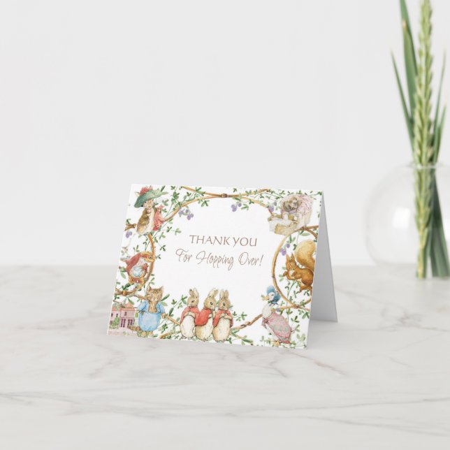 Classic Pierre le lapin Carte de remerciements d'a (Devant)