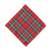 Classic Plaid Red Blue Green Bandana
