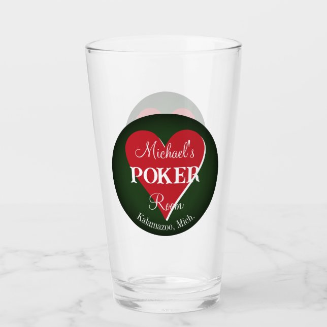 Classic Playing Cartes Poker Salle de Verre - Coeu (Devant)