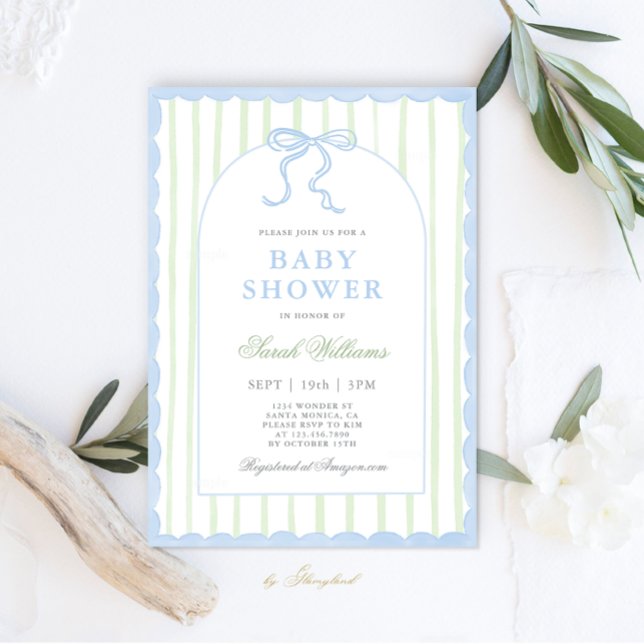 Classic Preppy Charm Baby shower Invitation (Créateur téléchargé)