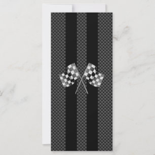 Classic Racing Flags Stripes en fibre de carbone