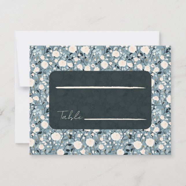 Classic Rose Flower Retro Mariage Place Card (Devant)