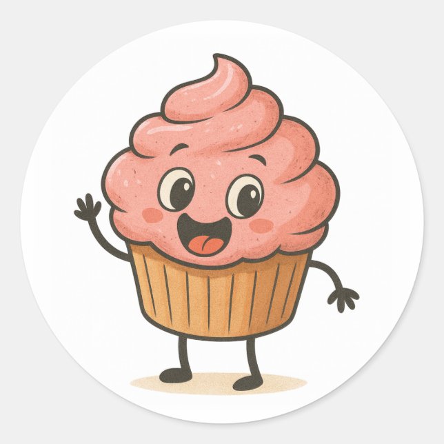 Classic Round Stickers Cute Design  (Devant)