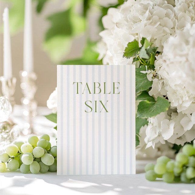Classic Sage Green & Blue Mariage Numéro de table (Classic Sage Green & Blue Wedding Table Number)