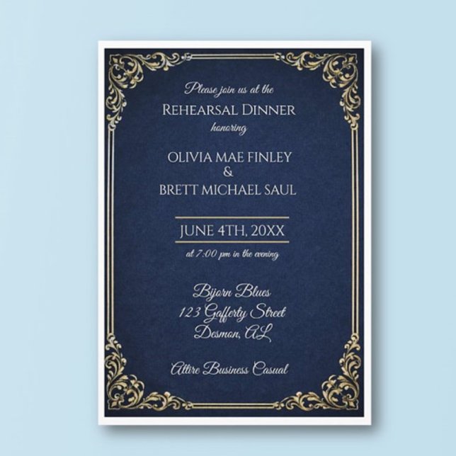 Classic! Simplistic Rehearsal Dinner invitation (Créateur téléchargé)