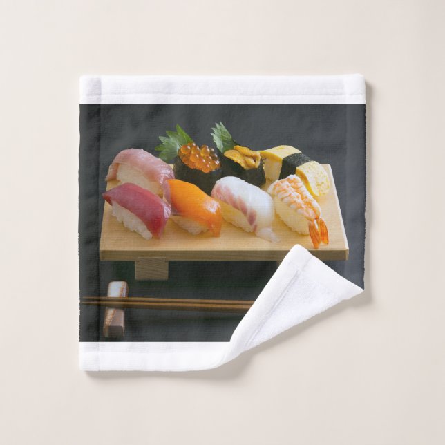 Classic Sushi Towel Set – Japanese Harmony (Gant de toilette)