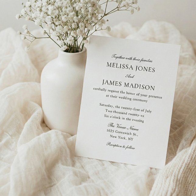 Classic Traditional Typography White Wedding (Créateur téléchargé)