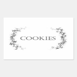Classic Vine Design Cookie Jar Stickers Étiquette