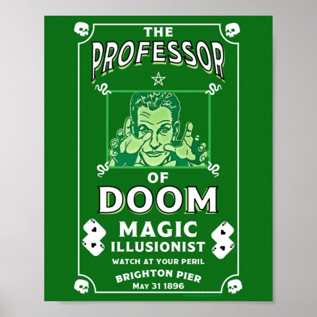 Classic vintage victorian Magic Show Poster (Devant)