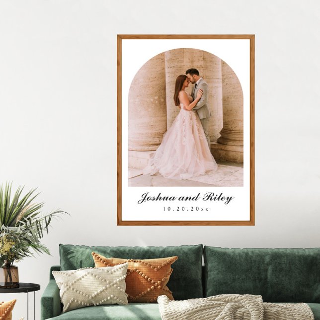 Classic Wedding Photo Poster with Arched Design (Créateur téléchargé)