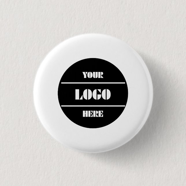 Classic White Personalized Circle Badge Button (Devant)