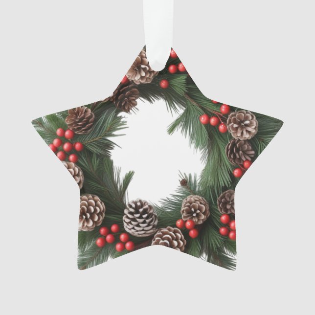 Classic Wreath Wreath Acrylique Star Ornament (devant)
