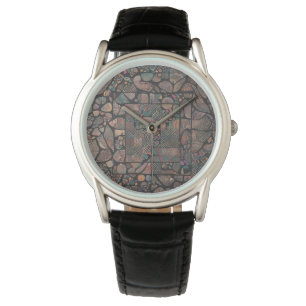 Classique Artistique Moderne Cuir Noir Montre Homm