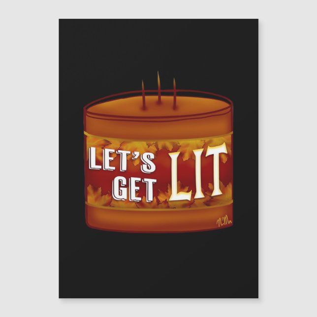 Classique de la bougie d'automne Let's Get Lit (Devant)