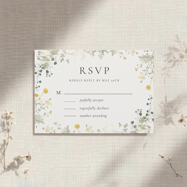 Classique Élégant Faire-Part de Mariage aux Fleurs (Créateur téléchargé)