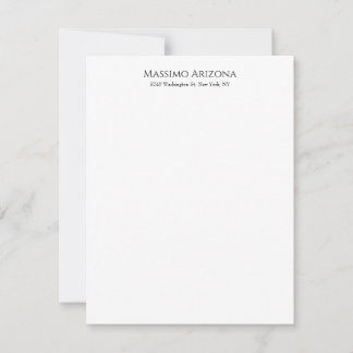 Classique Élégant Simple Noir & Blanc Minimaliste