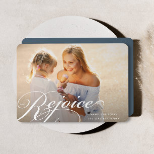 Classique Flourish Carte de vœux photo de vacanc