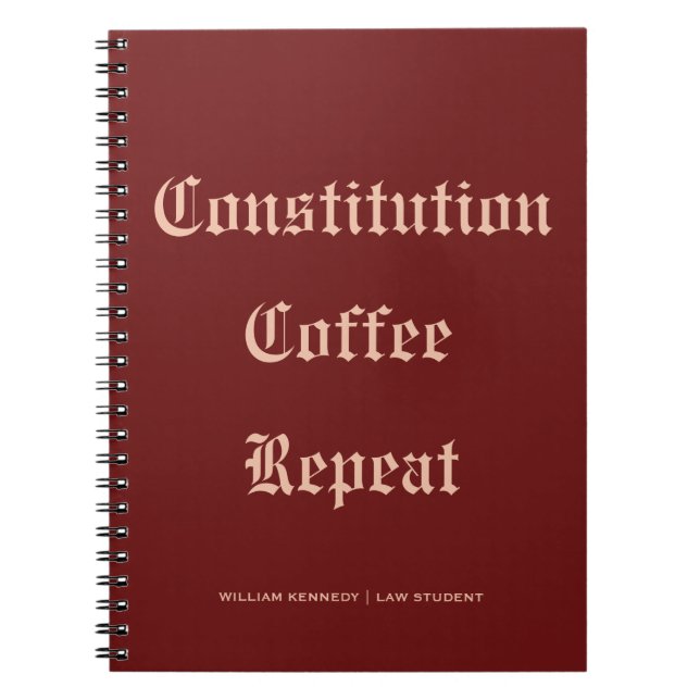 Classique Journal Constitution Note Rouge Étudiant (Devant)