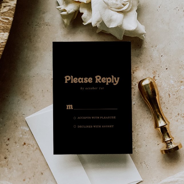 Classique Minimal RSVP Or Noir (Créateur téléchargé)