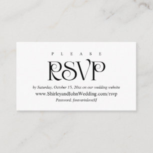 Classique moderne, RSVP en ligne, Cartes de répons