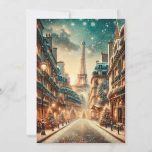 Classique Noël parisien - Carte de vœux