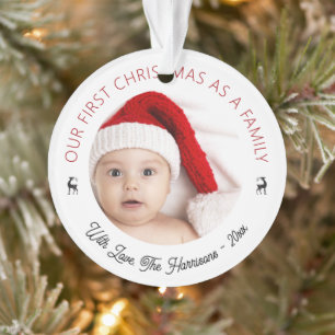 Classique Notre Première Photo de Noël en Acryliqu