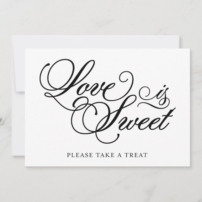 Classique | Pancarte de mariage L'amour est doux (Devant)
