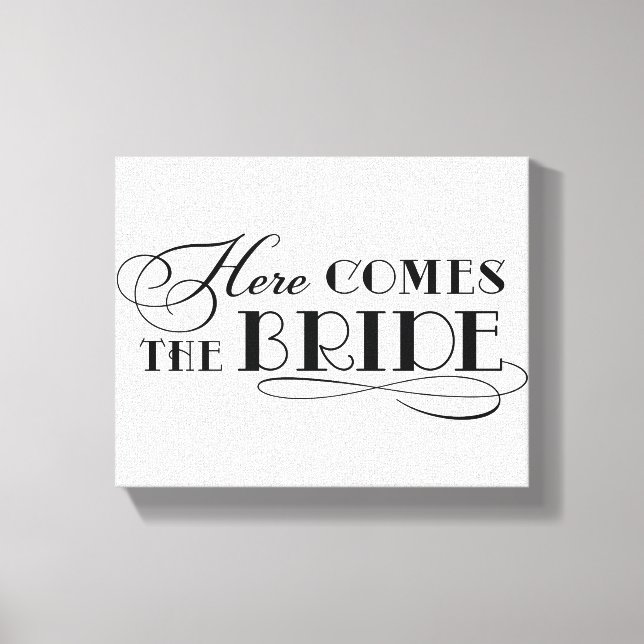 Classique Panneau de toile de mariage Voici la mar (Recto)