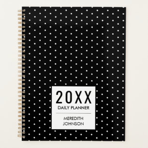 Classique quotidien à pois noir et blanc