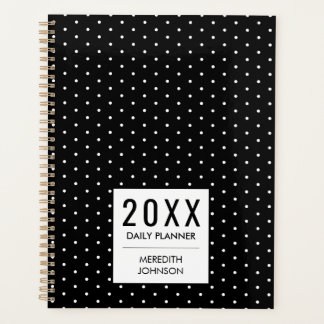 Classique quotidien à pois noir et blanc