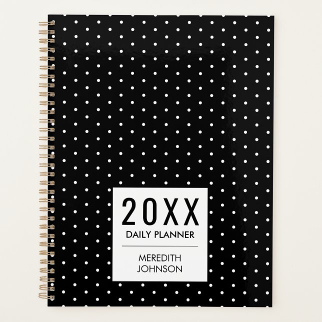 Classique quotidien à pois noir et blanc (Devant)