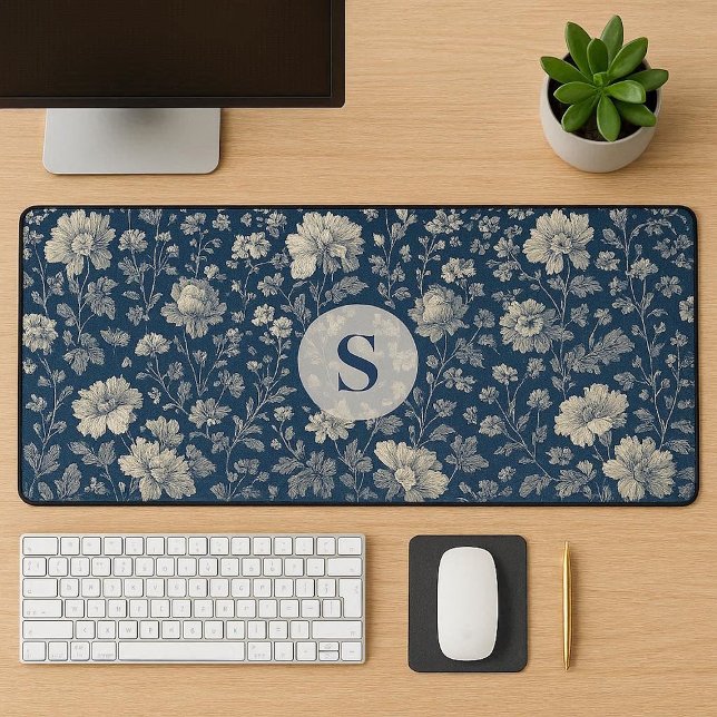 Classique Toile Française Traditions Vintage Monog (French Classic Toile Vintage Traditions Monogram Desk Mat)