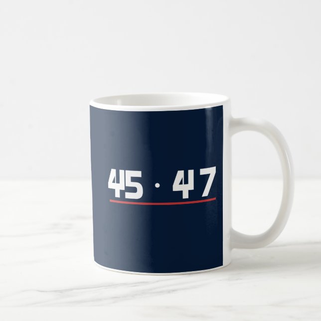 Classiques 45 47 Navy et Rouge Tasse à Café Recto- (Droite)