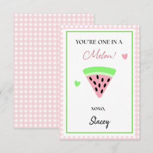 Classroom Valentine Vous êtes unique dans un melon