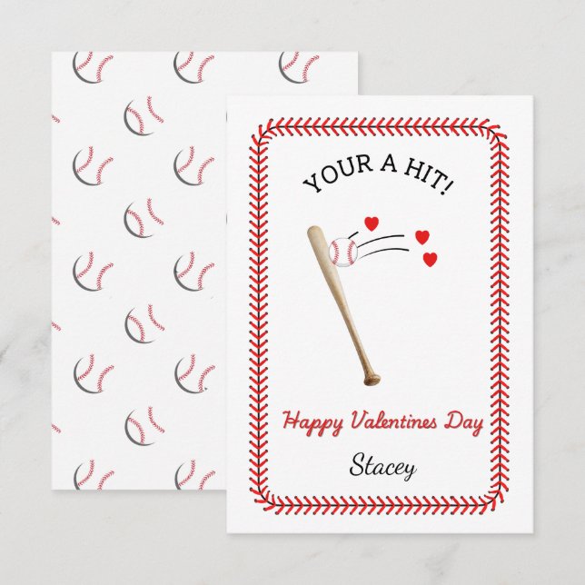 Classroom Valentine "You're A Hit" (Devant / Derrière)