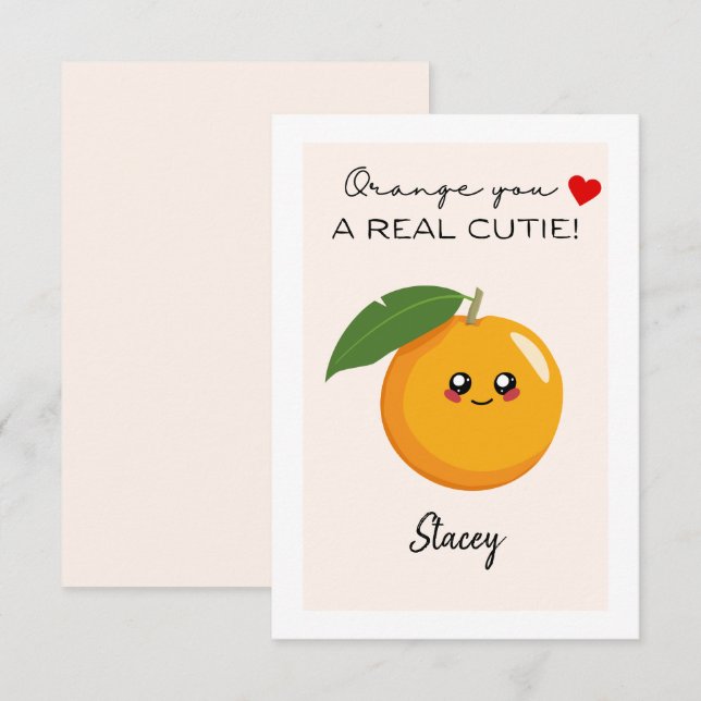 Classroom Valentine "You're a Real Cutie" (Devant / Derrière)