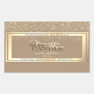 Classy Beige Produit Emballage Étiquette Gold Fram