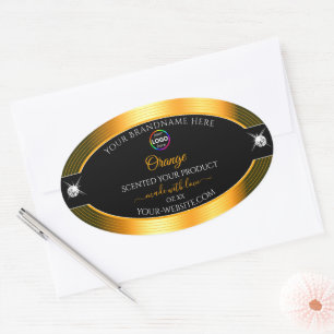 Classy Black Shiny Orange avec Logo Étiquette prod