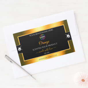 Classy Black Shiny Orange avec Logo Étiquette prod