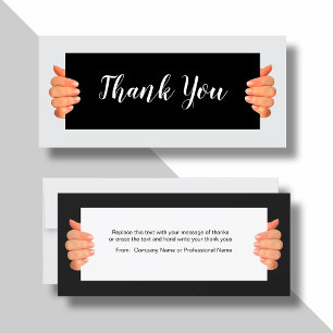 Classy Business Trendy Two Side Merci Cartes