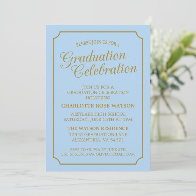 CLASSY CHIC ELEGANT GRADUTY INVITATION PARTI (Debout devant)