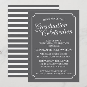 CLASSY CHIC ELEGANT GRADUTY INVITATION PARTI