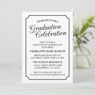 CLASSY CHIC ELEGANT GRADUTY INVITATION PARTI