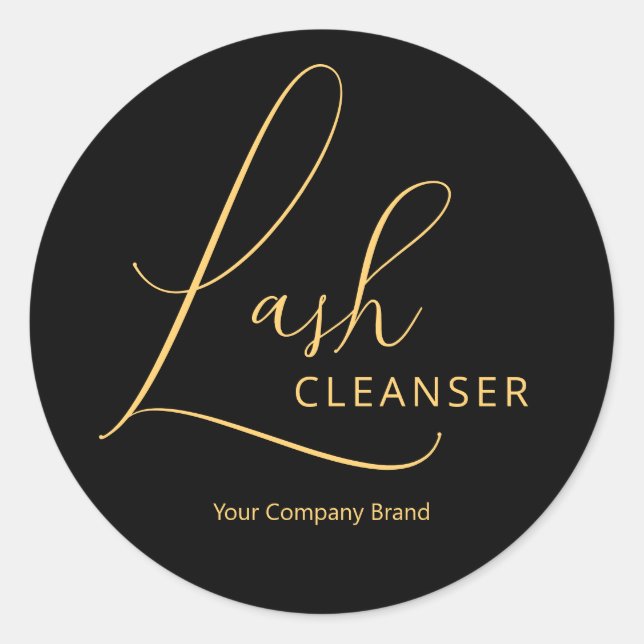 Classy Chic Gold et Black Lash Cleanser Étiquette (Devant)