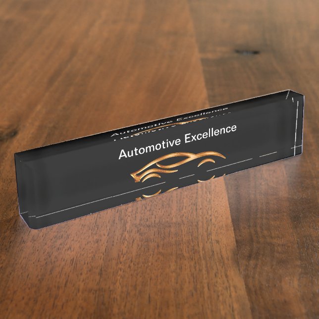 Classy Cool Automotive Desk Nom Plaques (Taille)