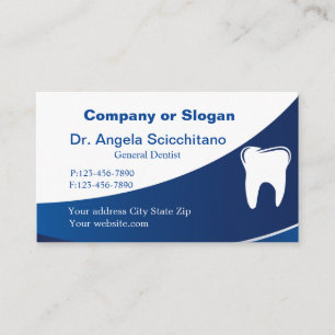 Classy Dental Tooth Logo Carte de visite de rendez